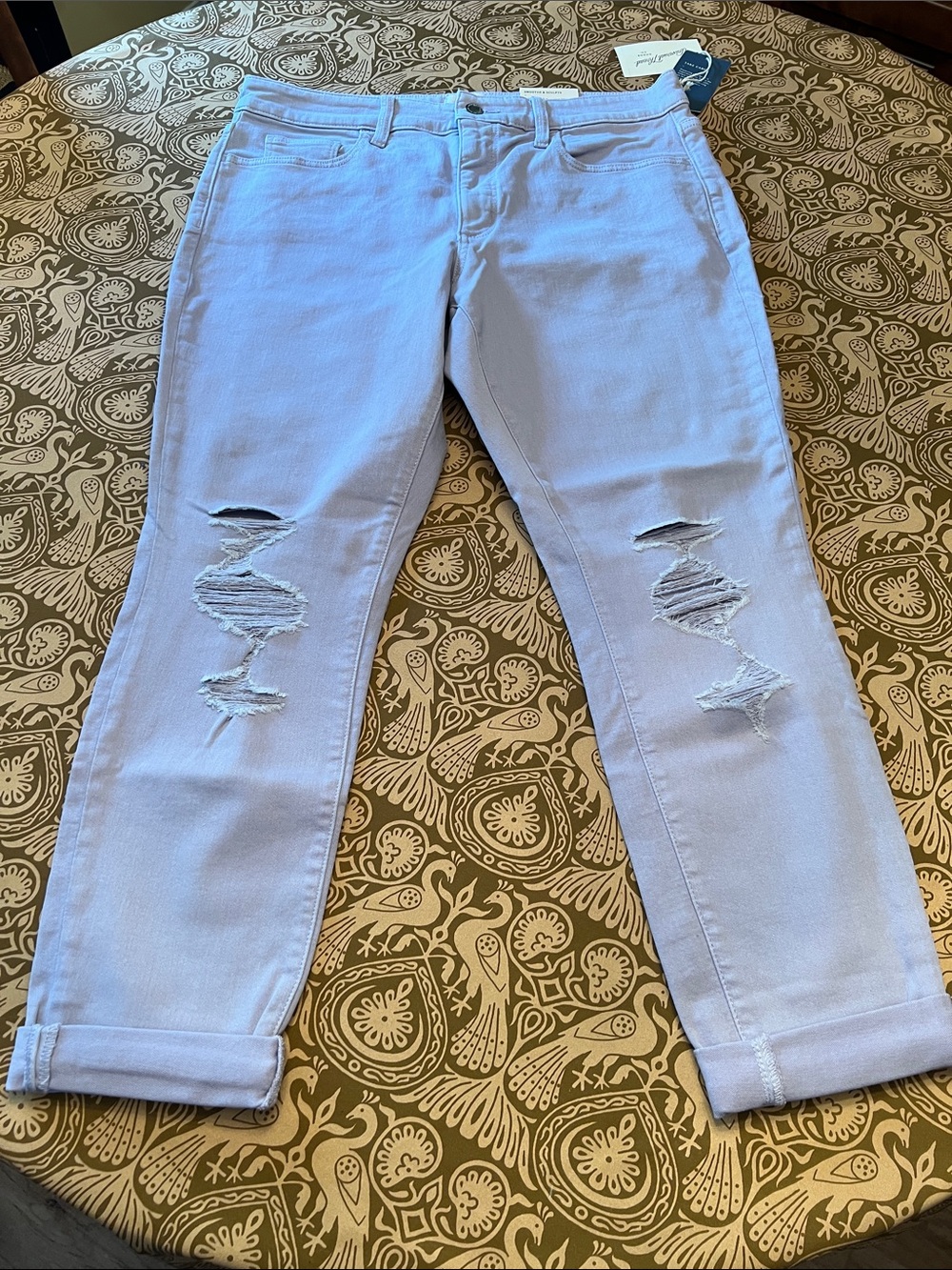 Universal Thread Light Lavender Ripped High Rise Skinny Jeans